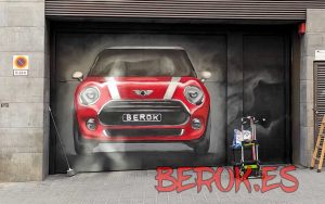 graffitis pintados parking antigraffiti mini rojo